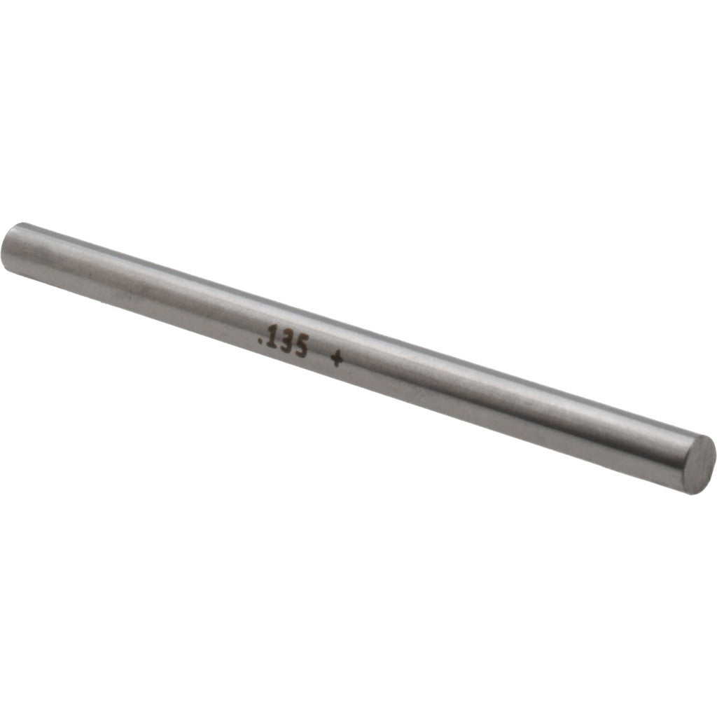 Vermont Gage 111113500 Class ZZ Plus Plug Gage: 0.1350" Dia, 2.0000" OAL