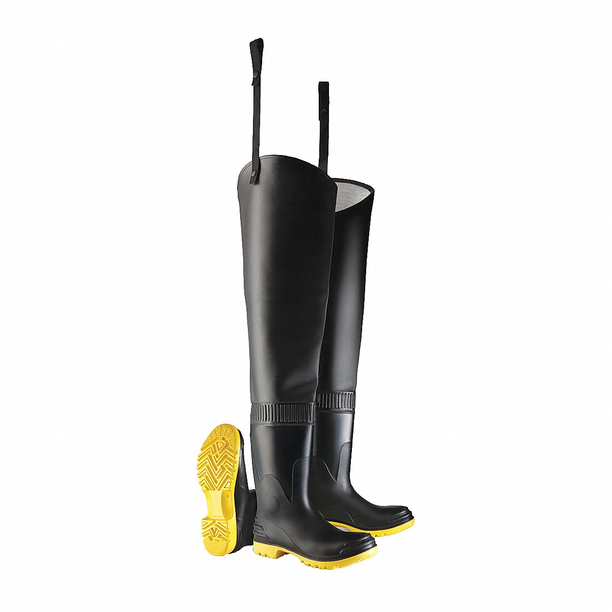 Dunlop E 8464 Hip Wader Men's 9 Steel Black PR (8685600)
