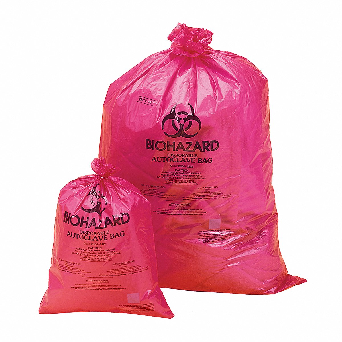 Sp Scienceware Autocl Biohzrd Bags, 2 To 4 Gal, Red, Pk200 (F13164-1419)