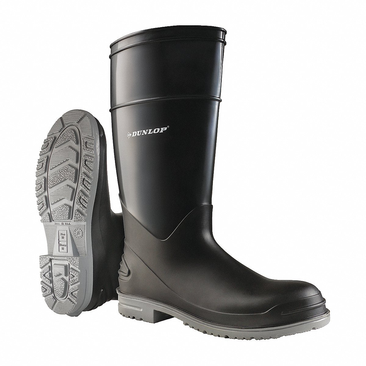 Dunlop Rubber Boot, Men'S, 13, Knee, Black, Pr (8968200)