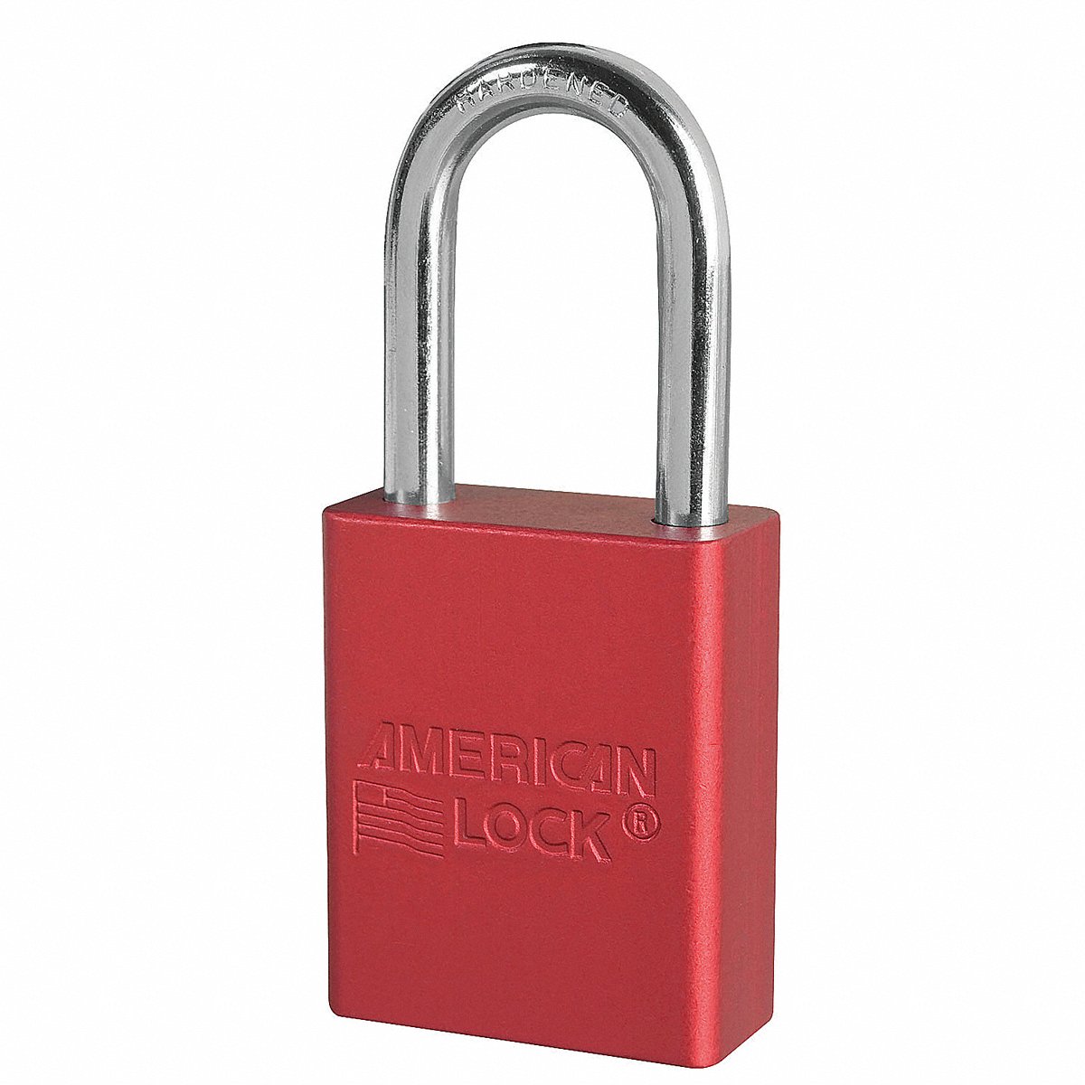American Lock Lockout Padlock, Ka, Red, 1-7/8"H, Pk3, 8" (A1106KAS3RED)