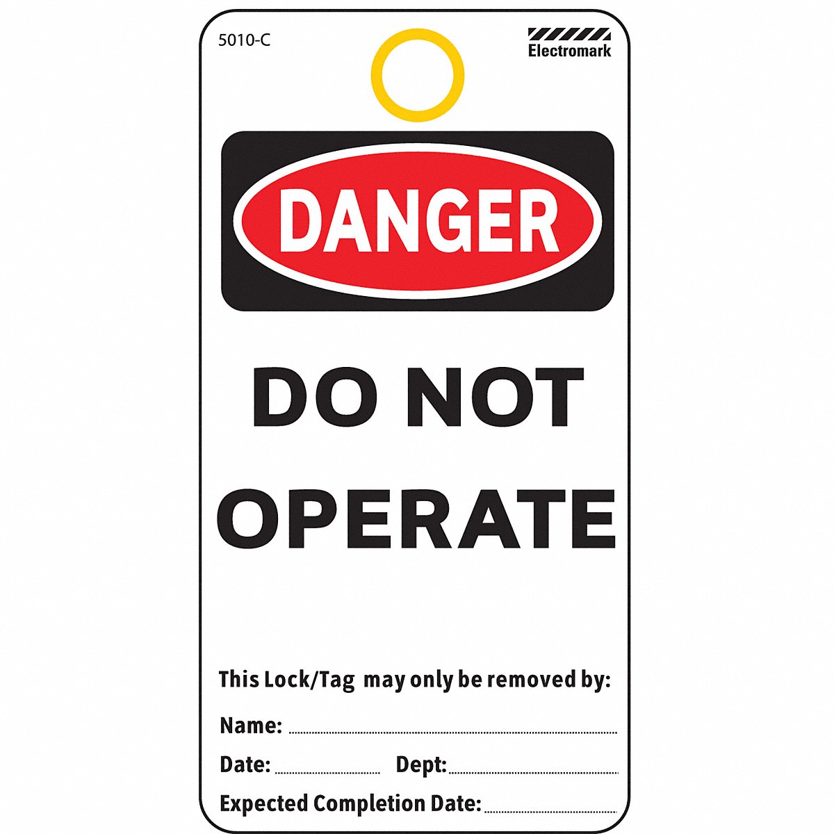 Electromark Danger Tag, 5-3/4 X 3 In, Cardstock, Pk25, 3 In (Y604102)