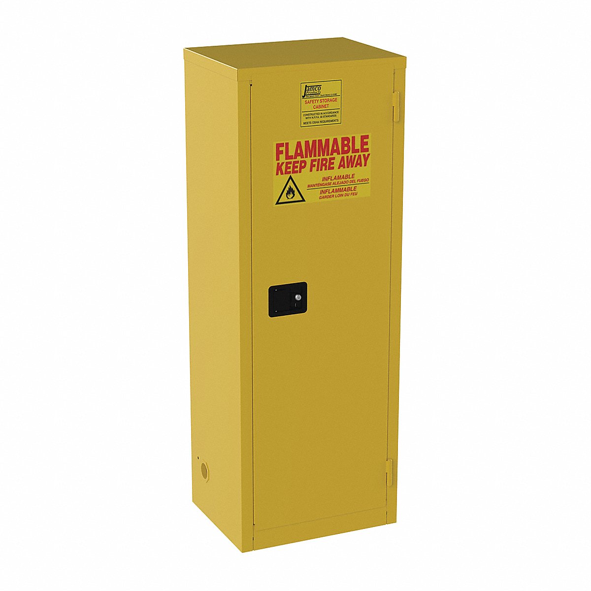 Jamco Cabinet, 24 Gal, Flammable, 18X65X23 (BJ24YP)