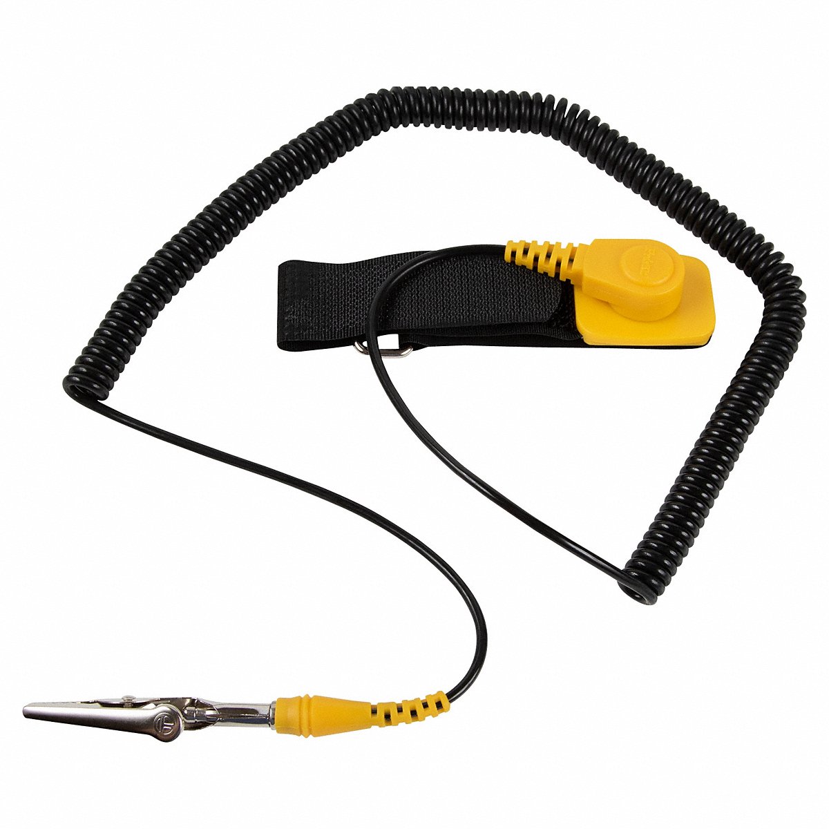 Eclipse Esd Wrist Strap, Adj, 6 Ft L, Yellow/Black, 6 ft (900-023)