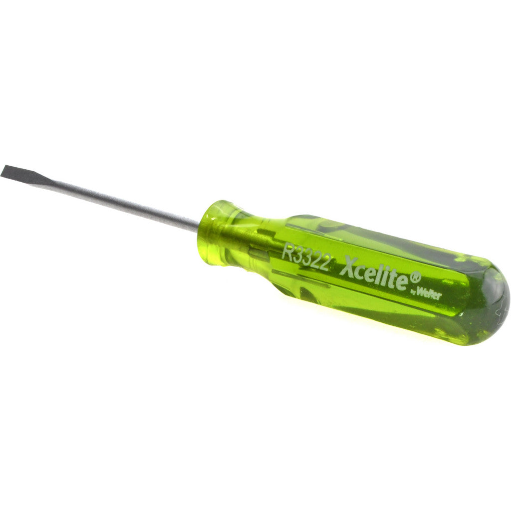 Xcelite R3322N Slotted Screwdriver: 0.09" Width, 2" OAL