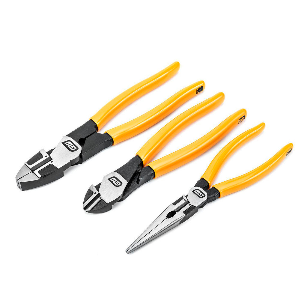 GEARWRENCH 82202-06 3 Pc PITBULL Dipped Handle Electrician's Pliers Set