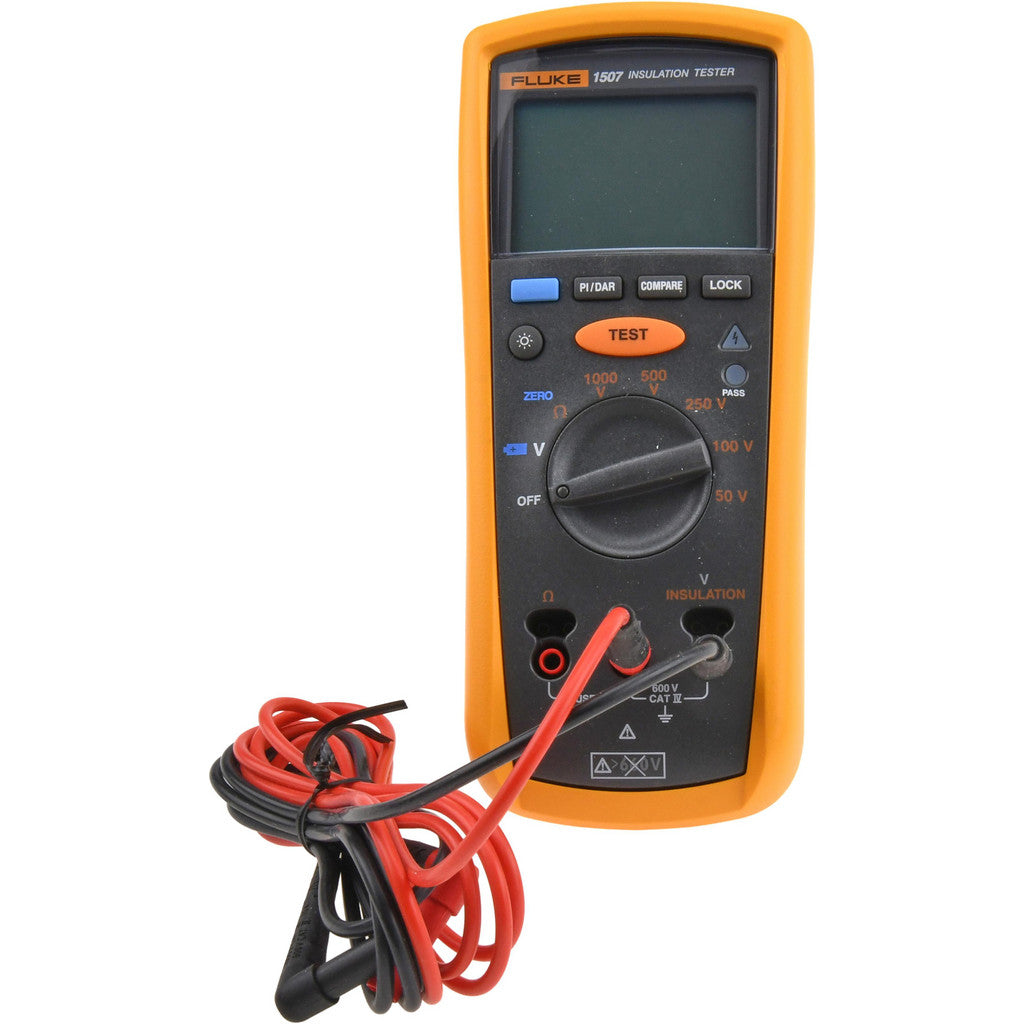 Fluke FLUKE- 1507 Backlight Display, 10,000 Megohm Electrical Insulation Resistance Tester & Megohmmeter