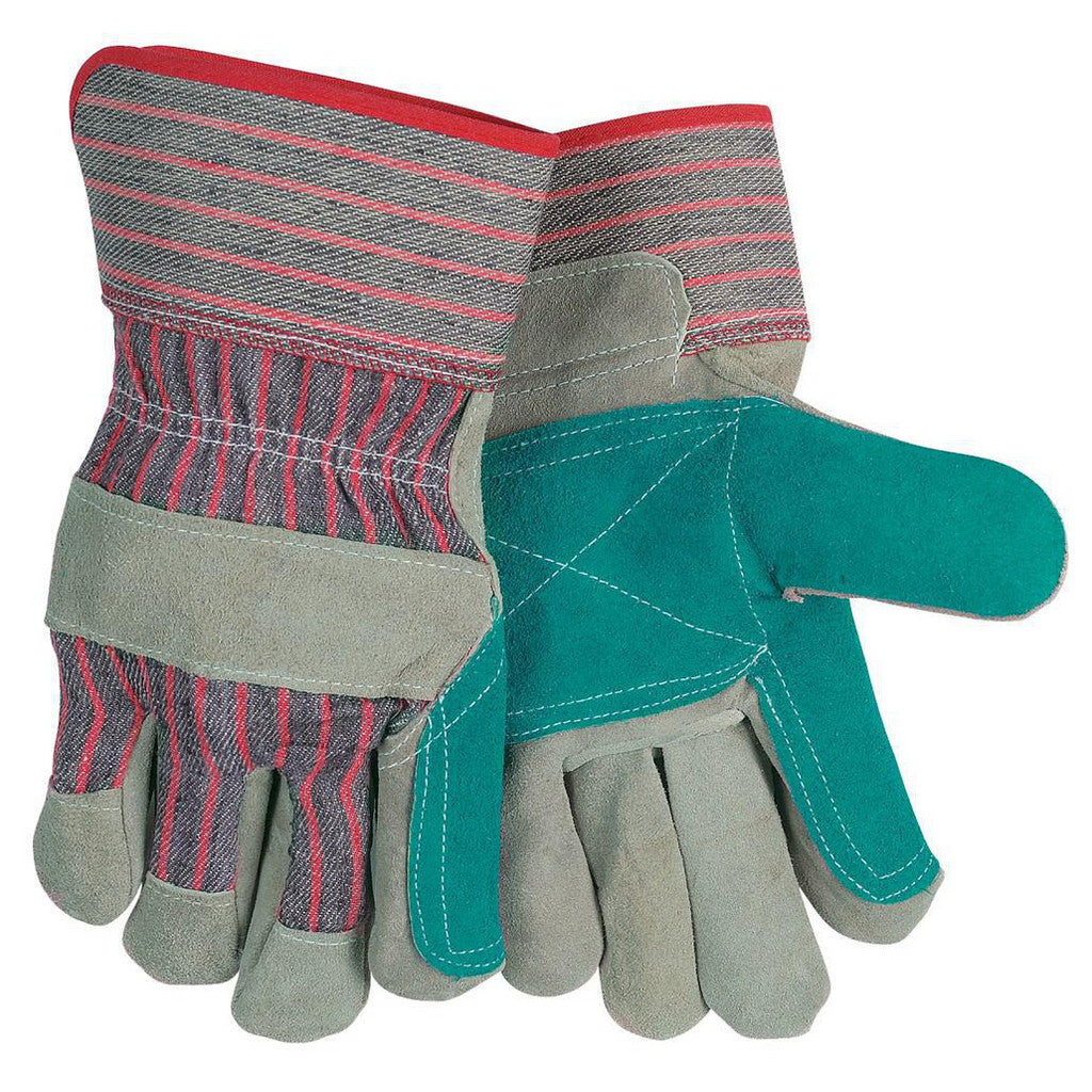 MCR Safety Work Gloves: Memphis 1211J, Size Large, Fleece Lined, Cowhide Leather, General Purpose