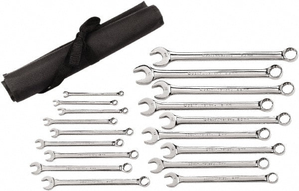 GEARWRENCH 81920 Combination Wrench Set: 18 Pc, 7 to 24 mm Wrench, Metric