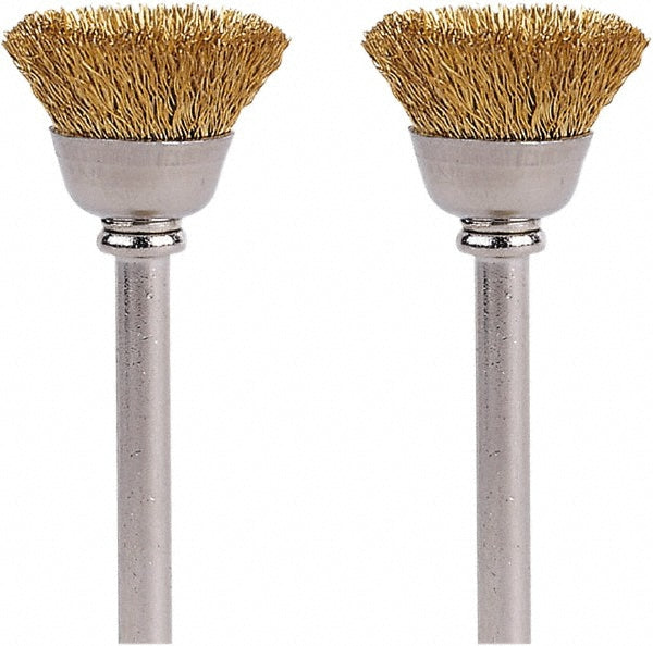 Dremel 536-02 End Brushes: 1/2" Dia, Brass, Flat Faced Wire
