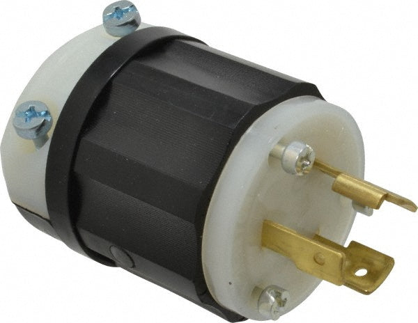 Leviton 2311-PLC Locking Inlet: Plug, Industrial, L5-20P, 125V, Black & White