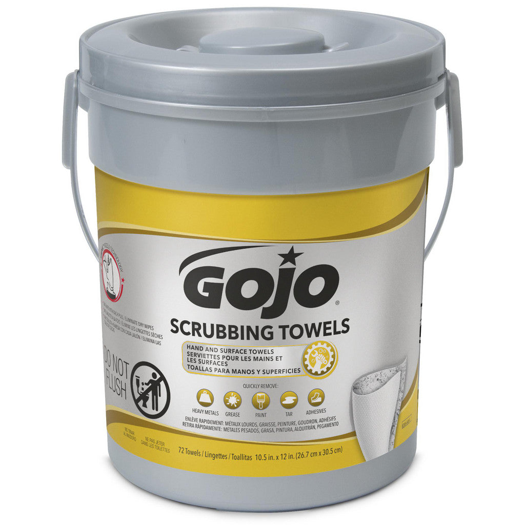 GOJO Scrubbing Towels, 72 Count Bucket - 6396-06