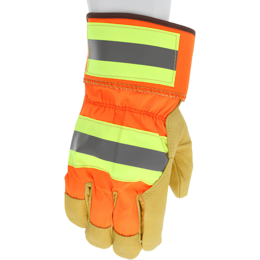 MCR Safety 19251XL Work Gloves: Luminator 19251, Size X-Large, Pigskin Leather Lined, Pigskin Leather, General Purpose