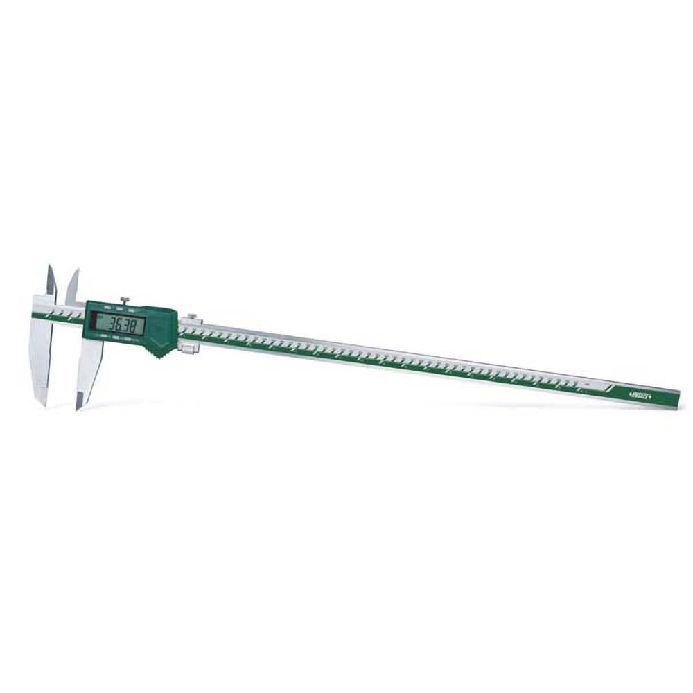 Insize USA LLC 1135-451 Electronic Caliper: 450.00 mm/18", ±0.0100 mm/±0.0005" Resolution, ±0.05 mm/±0.0020" Accuracy, Data Output, Stainless Steel Jaws