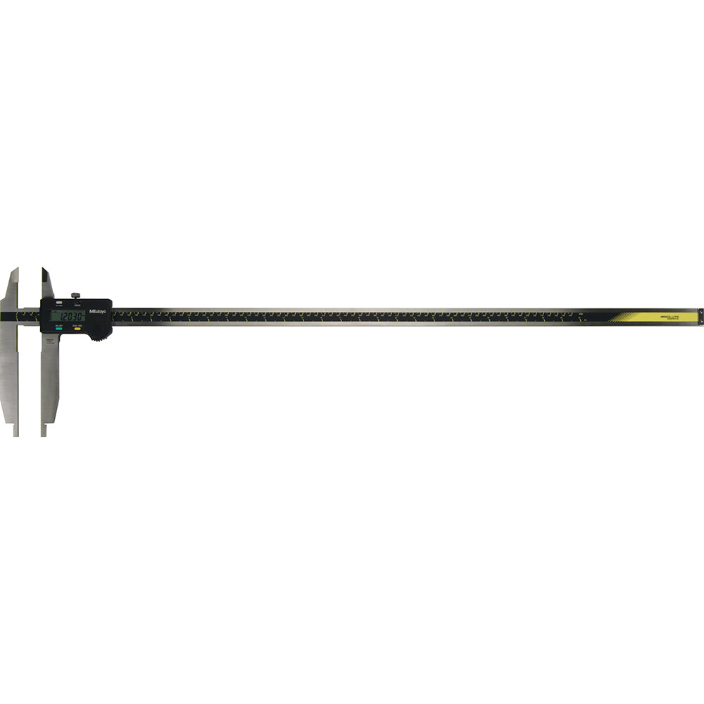 Mitutoyo 551-226-10 Electronic Caliper: 750.00 mm/30", ±0.0100 mm/±0.0005" Resolution, ±0.06 mm/±0.0025" Accuracy, Data Output, Stainless Steel Jaws
