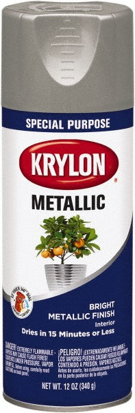 Krylon K01404777 Metallic Paint, Chrome Aluminum, 11 oz