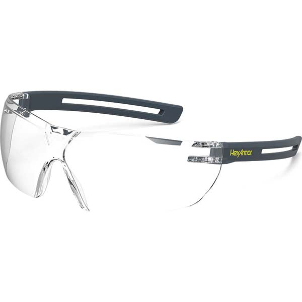 HexArmor 11-22001-02 Safety Glasses: Anti-Fog & Scratch-Resistant, Polycarbonate, Clear Lenses, Frameless