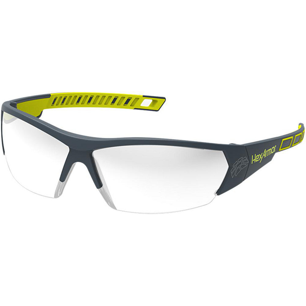 HexArmor 11-14004-06 Safety Glasses: Anti-Fog & Scratch-Resistant, Polycarbonate, Silver Mirror Lenses, Frameless