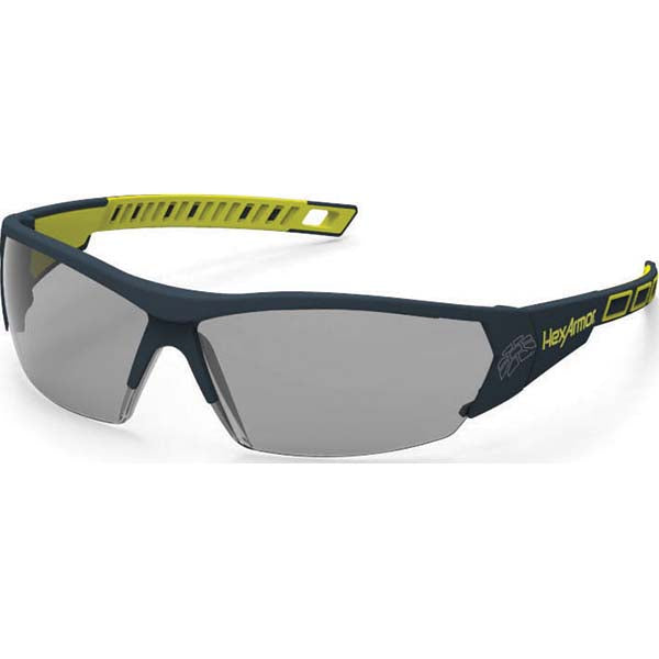 HexArmor 11-14003-02 Safety Glasses: Anti-Fog & Scratch-Resistant, Polycarbonate, Gray Lenses, Frameless