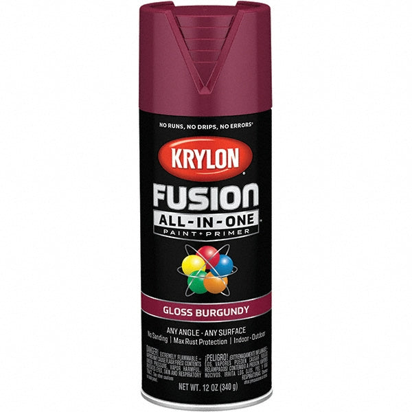 Krylon K02704007 Fusion All-In-One, Gloss, Burgundy, 12 oz