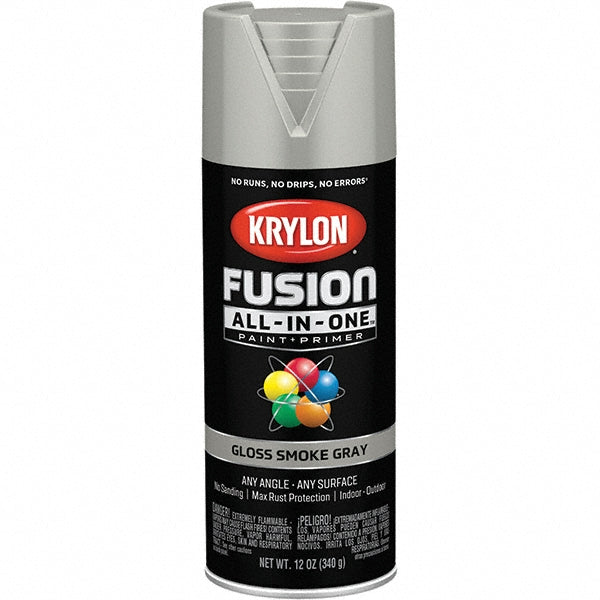 Krylon K02723007 Fusion All-In-One, Gloss, Smoke Gray, 12 oz