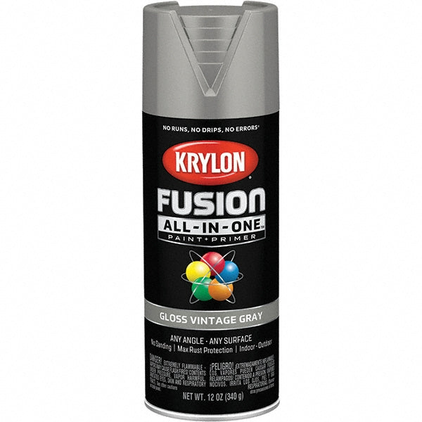 Krylon K02726007 Fusion All-In-One, Gloss, Vintage Gray, 12 oz