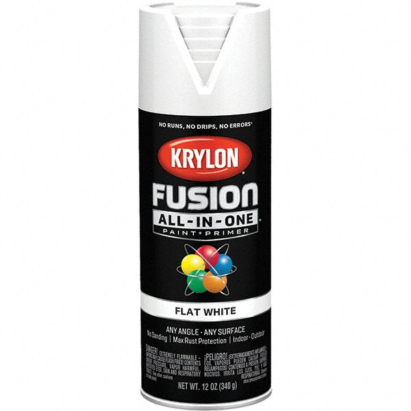 Krylon K02730007 Fusion All-In-One, Flat, White, 12 oz
