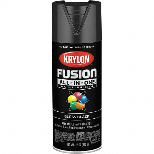 Krylon K02702007 Fusion All-In-One, Gloss, Black, 12 oz
