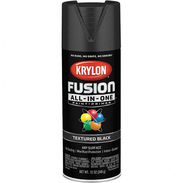 Krylon K02776007 Fusion All-in-One Textured, Black, 12 oz