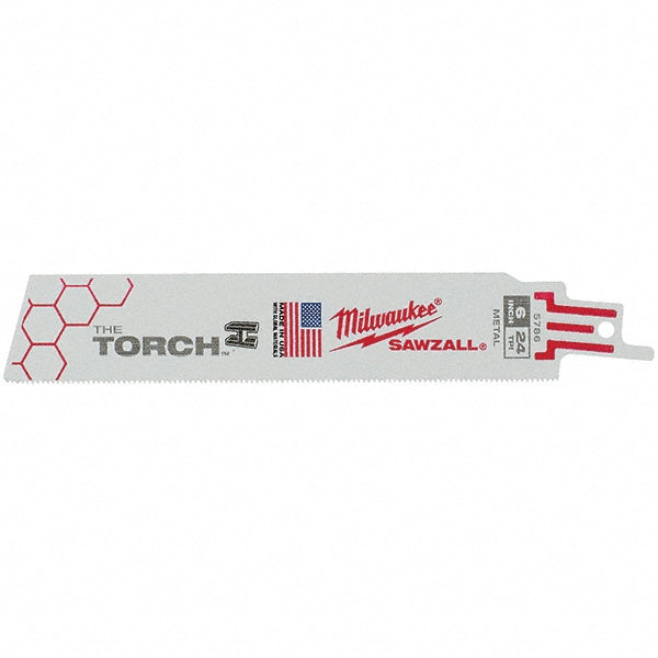 Milwaukee Tool 48-00-5786 Reciprocating Saw Blade: 6" Long, Bi-Metal