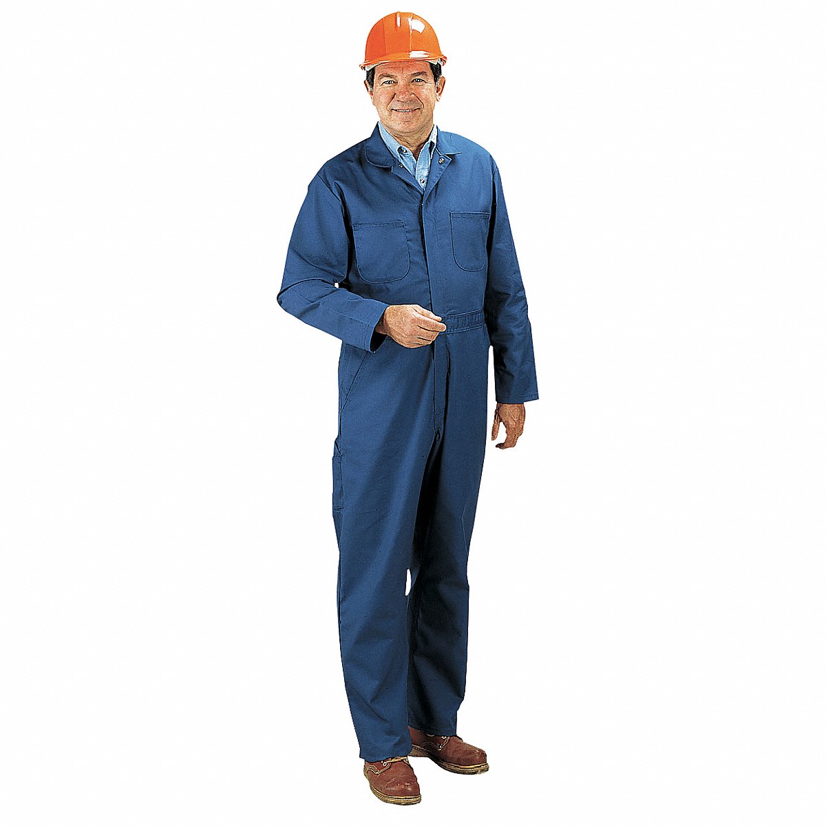 Red Kap Coverall, Chest 42In., Blue, 42In (CT10PB RG 42)