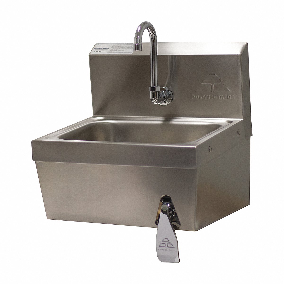 Advance Tabco, Inc. Hand Sink, Rect, 14"X10"X5", 14" (7-PS-62)