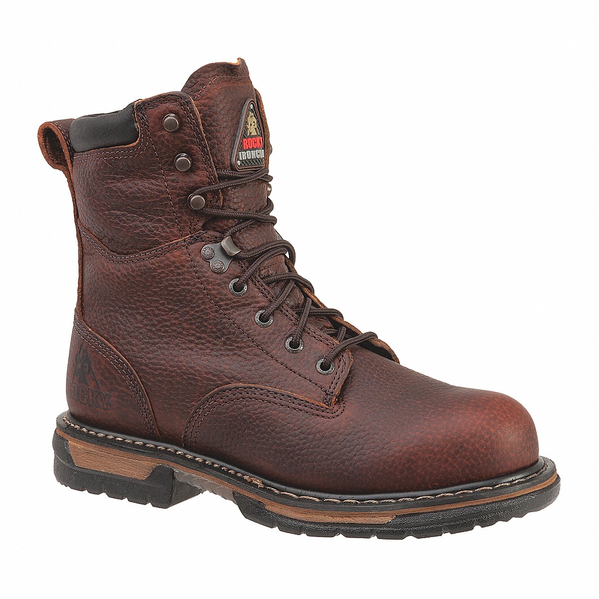 Rocky 8-Inch Work Boot, M, 10, Brown, Pr (FQ0006693)