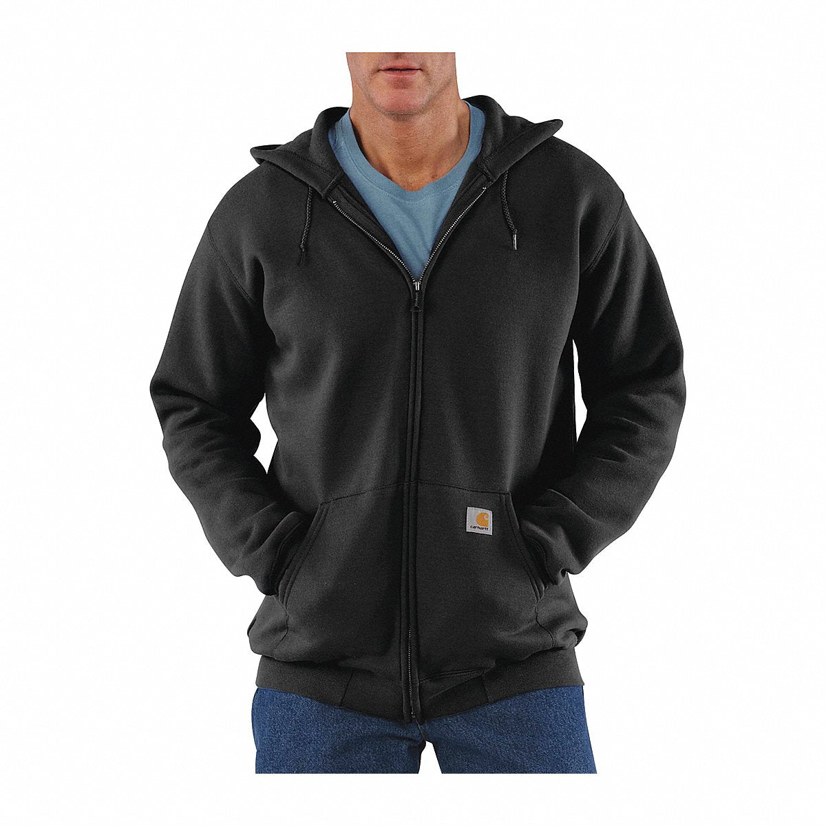 Carhartt Hooded Zip Sweatshirt Black Tall 3XL (K122-Black 3XL TLL)