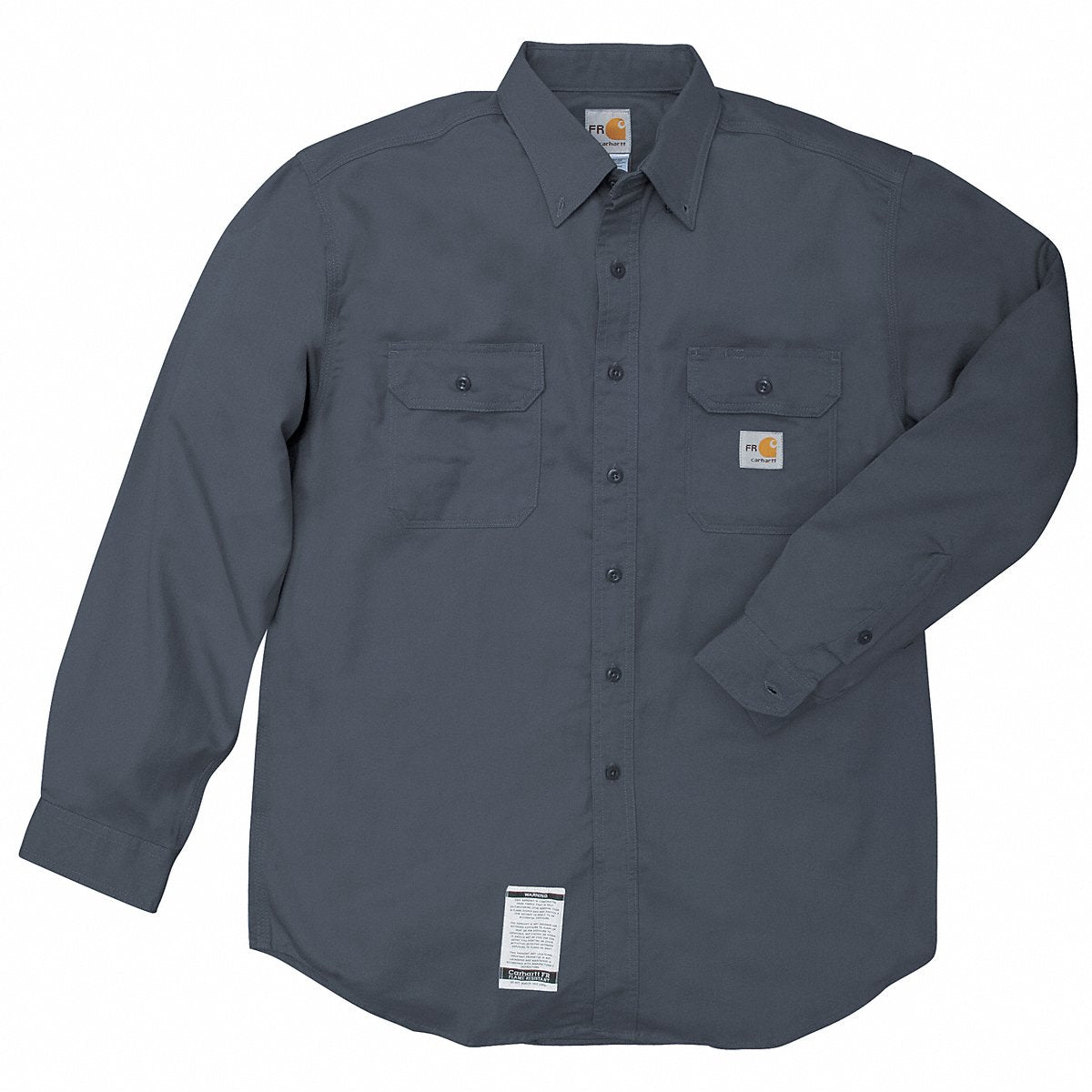 Carhartt FR Long Sleeve Shirt Navy MT Button (FRS160-DNY MED TLL)