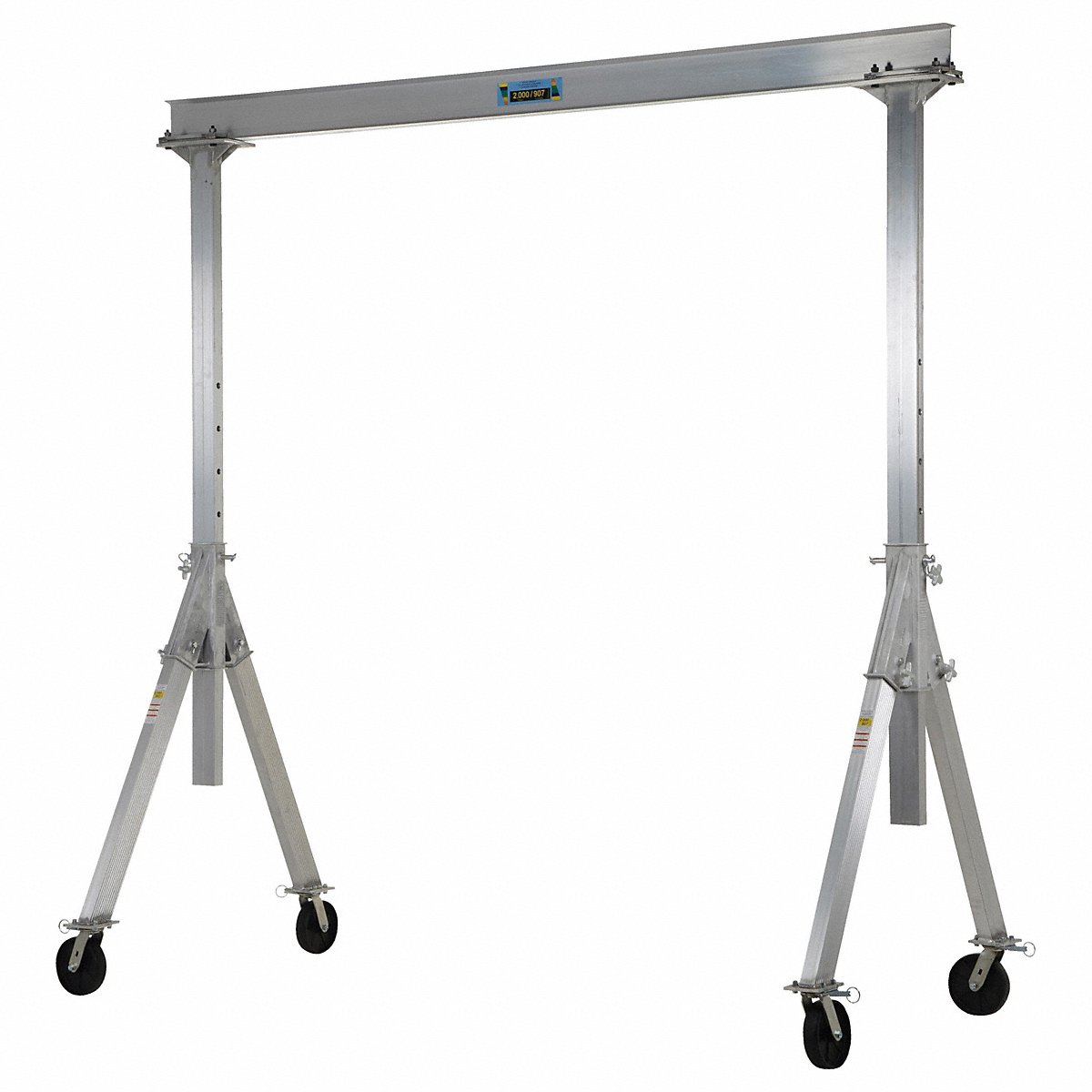 T&S Equipment Corp Adj. Gantry Crane, Gray, Aluminum, 4000 Lb. (AHA-4-10-10)