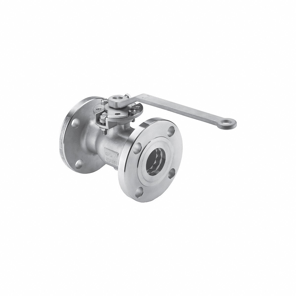 Keckley Manual 2-Way Ball Valve Flange 316 Stainless Steel (BVF1RF2RSSRGSL-200)