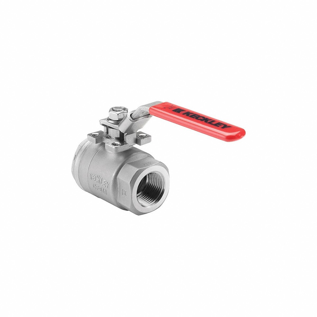 Keckley Manual 2-Way Ball Valve NPT Stainless Steel (BVS2THFSSRGSL-050)
