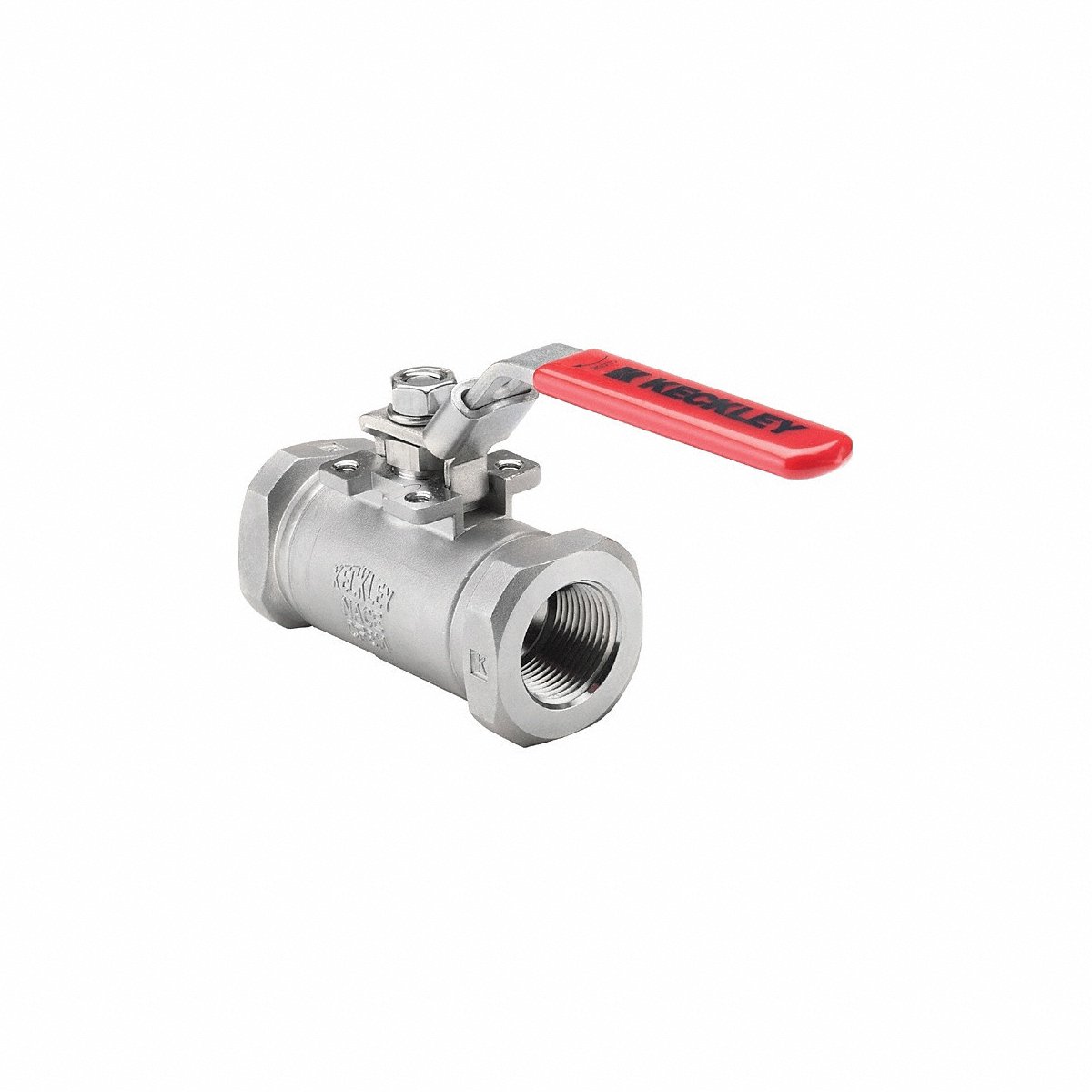 Keckley Manual 2-Way Ball Valve NPT 316 Stainless Steel (BVS3THRSSAGSL-038)