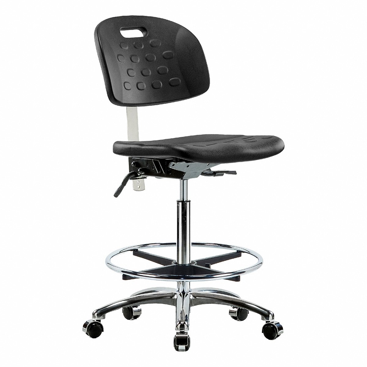 E Com Seating Poly Cr Chr, High, Tilt, Fr, Cast, Blk (BR-CLR-HPHBCH-CR-T1-A0-CF-CC-BLK)