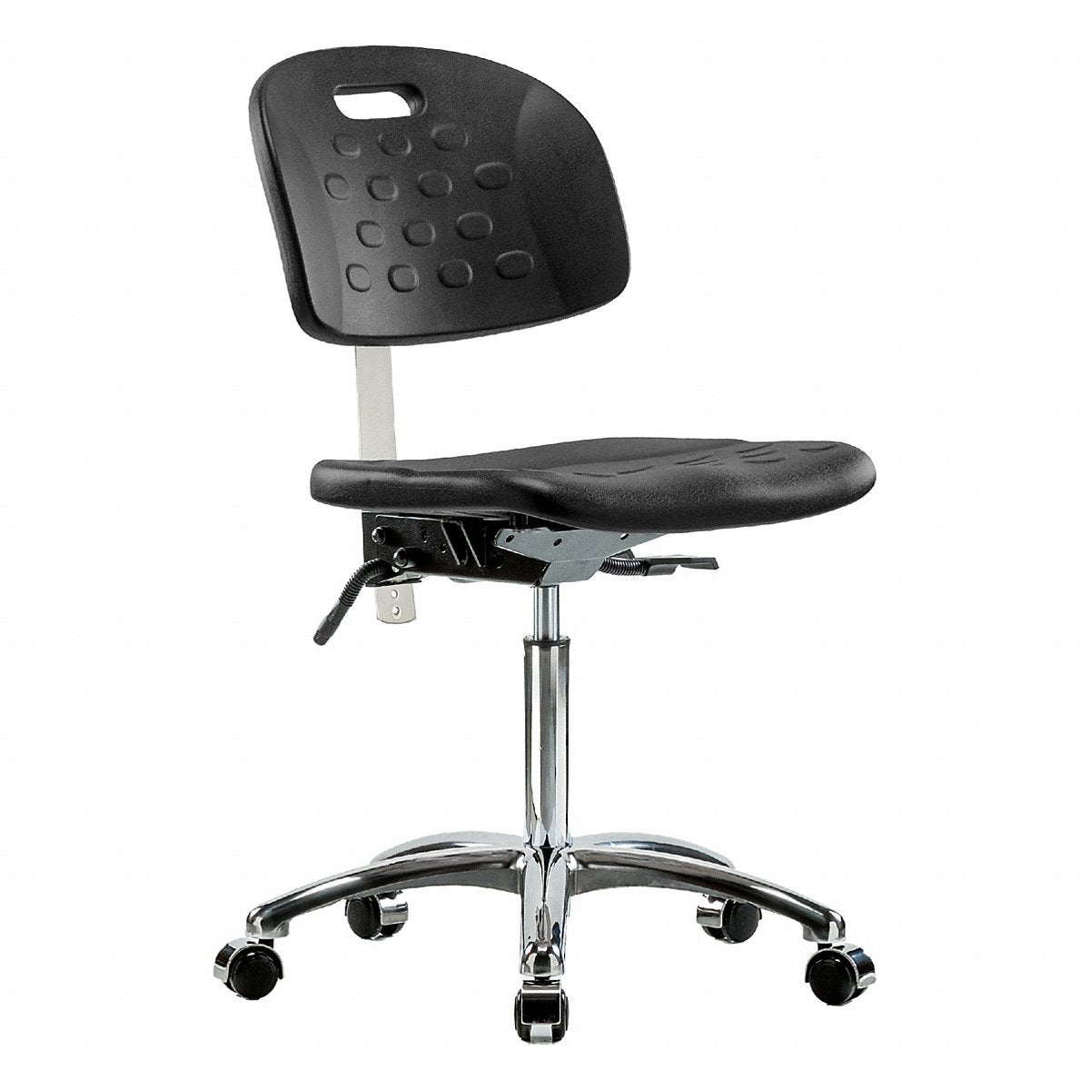 E Com Seating Poly Cr Chair, Med, Tilt, Casters, Blk (BR-CLR-HPMBCH-CR-T1-A0-NF-CC-BLK)