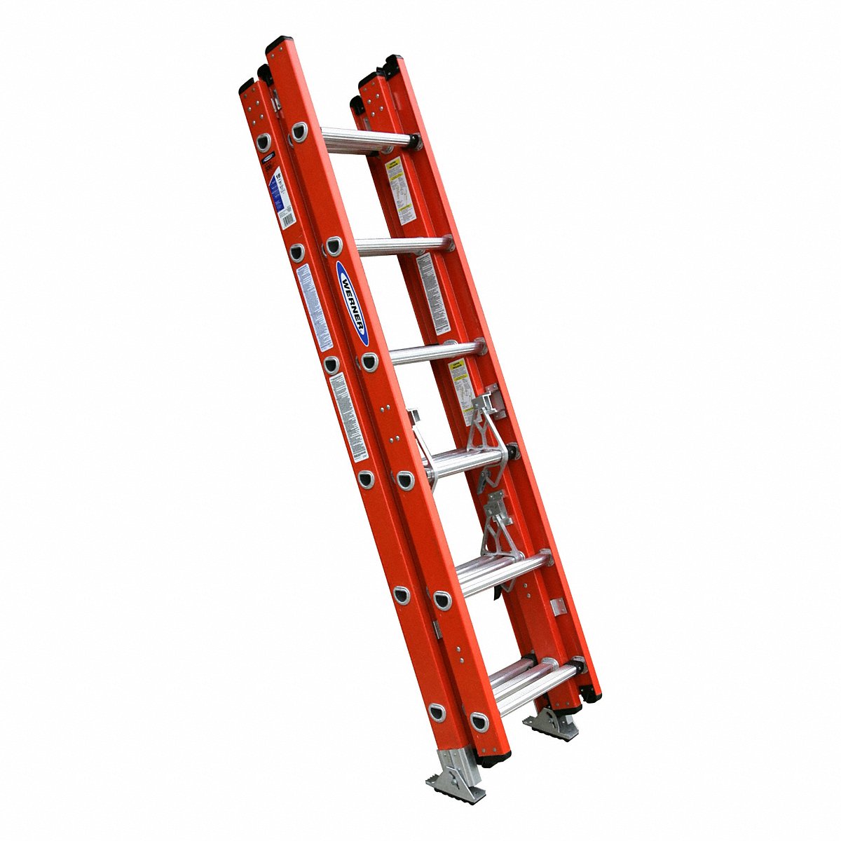 Werner Fiberglass Extension Ladder, 16 ft Height, Type IA Duty Rating (D6216-3)