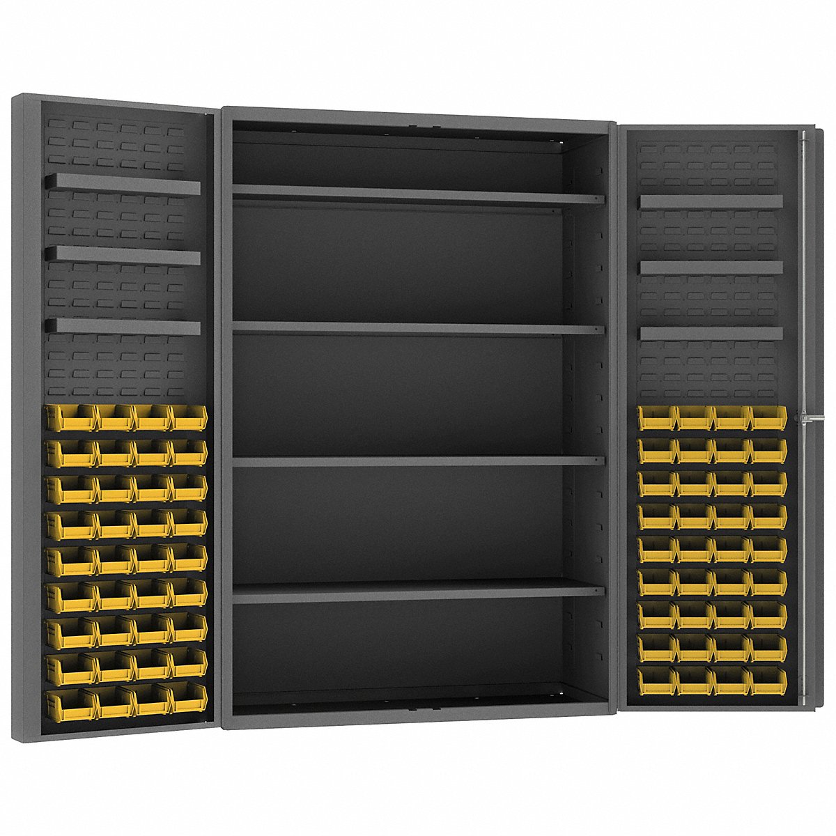 Durham Mfg Bin Cabinet, 72"X48"X24", Gray, 72Ylwbns, 72" (DC48-724S6DS-95)