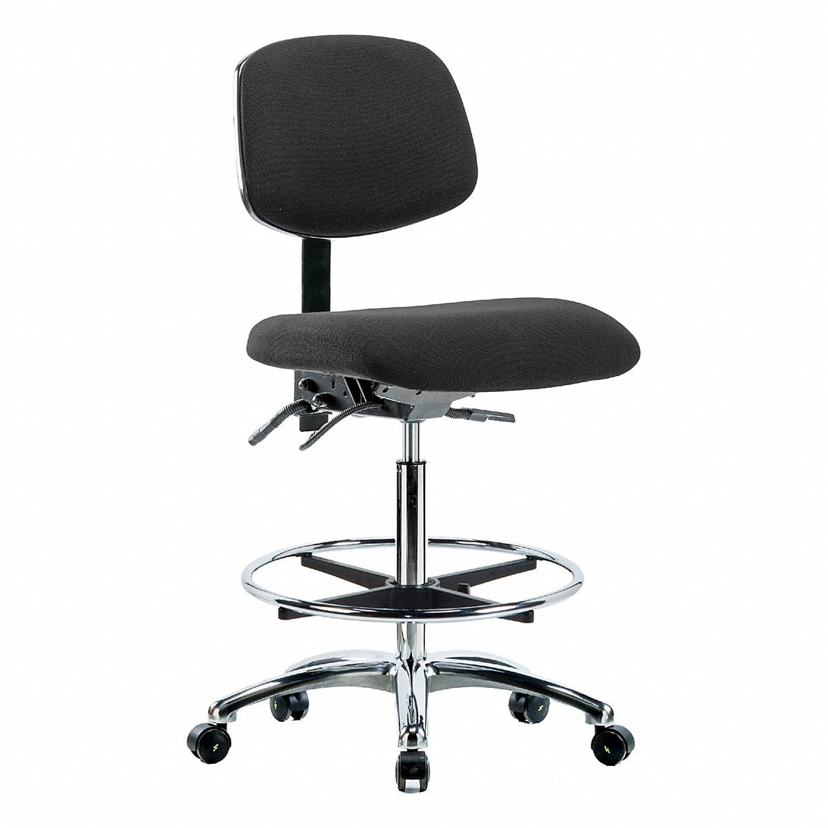 E Com Seating Fab Esd Chr, High, Tilt, Fr, Cstrs, Blk (BR-ESD-FHBCH-CR-T1-A0-CF-EC-ESDBLK)