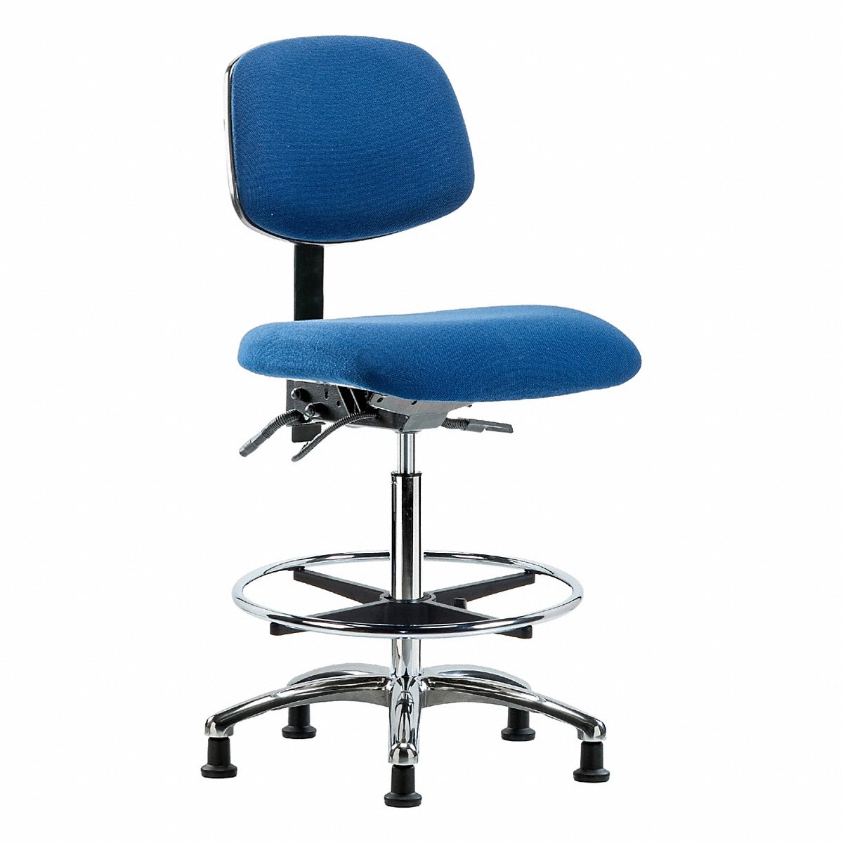 E Com Seating Fabric Esd Chair, High, Fr, Glides, Blue (BR-ESD-FHBCH-CR-T0-A0-CF-EG-ESDBLU)