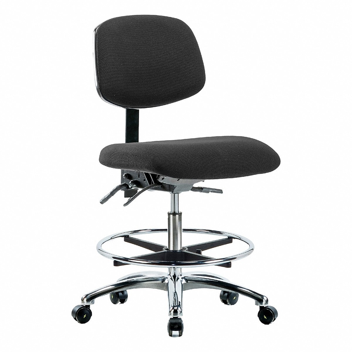 E Com Seating Fab Esd Chr, Med, Tilt, Fr, Cstrs, Blk (BR-ESD-FMBCH-CR-T1-A0-CF-EC-ESDBLK)