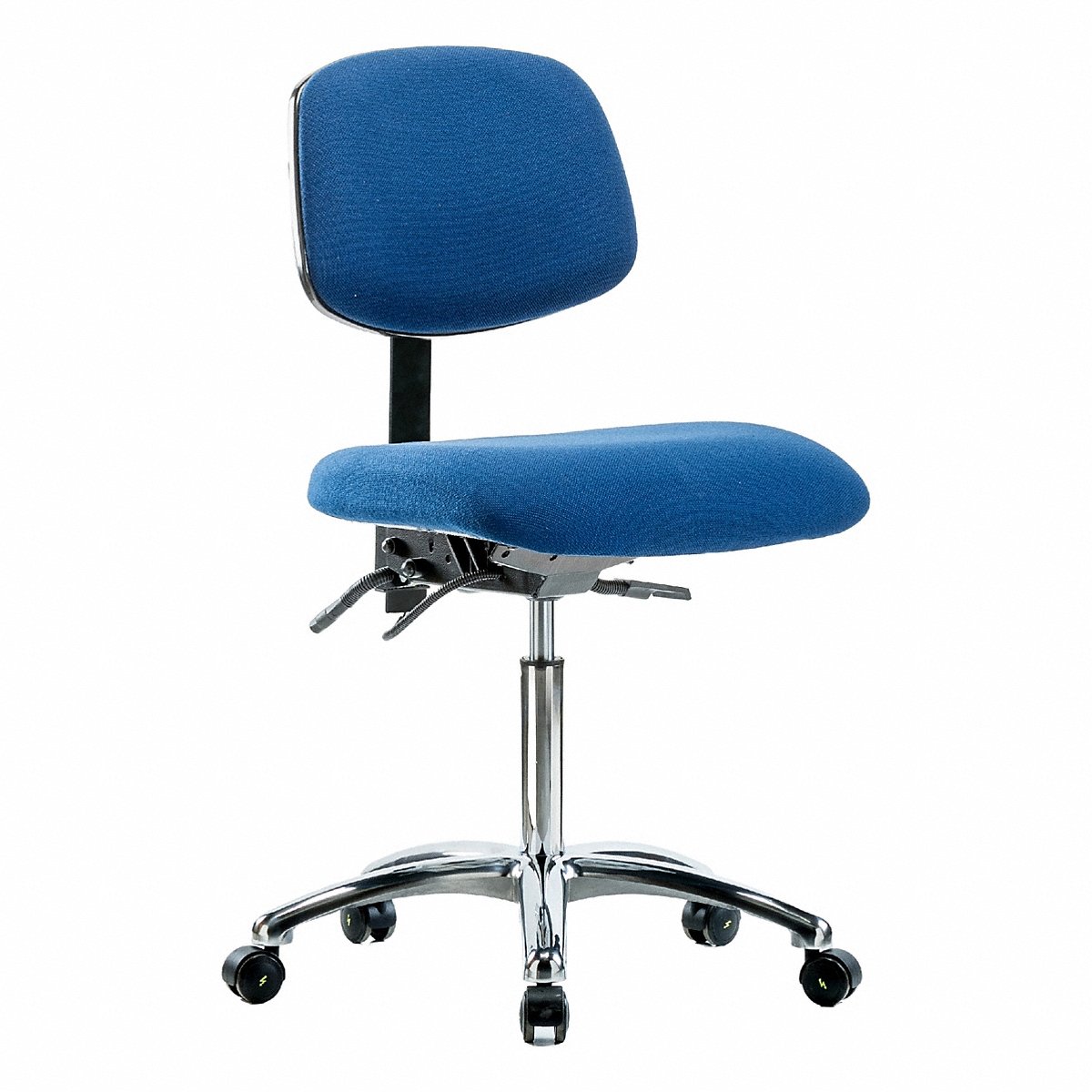 E Com Seating Fabric Esd Chair, Med, Tilt, Cstrs, Blue (BR-ESD-FMBCH-CR-T1-A0-NF-EC-ESDBLU)