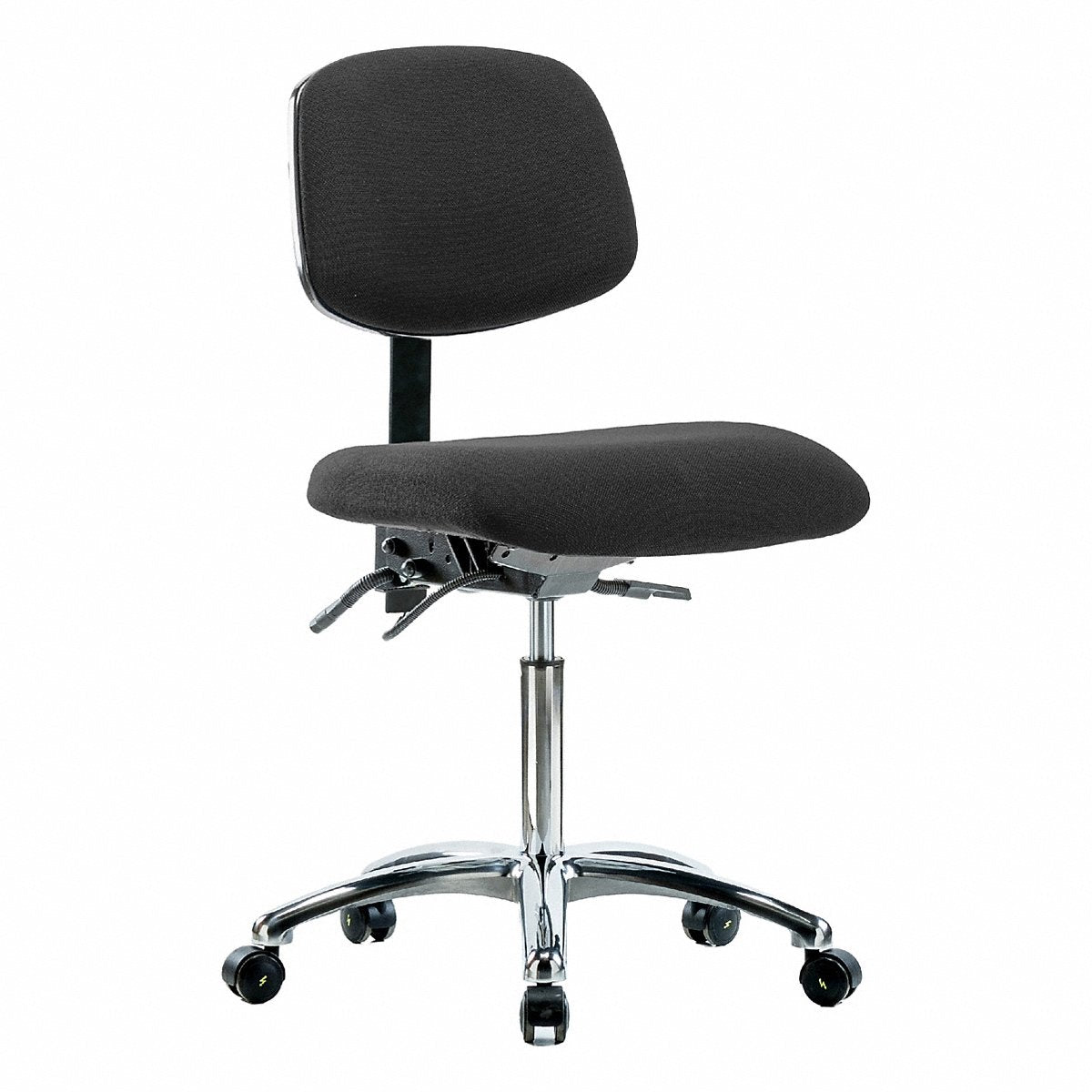 E Com Seating Fabric Esd Chair, Med, Tilt, Cstrs, Blk (BR-ESD-FMBCH-CR-T1-A0-NF-EC-ESDBLK)