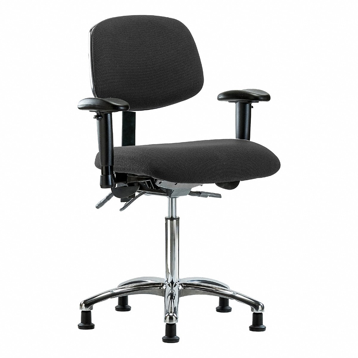 E Com Seating Fab Esd Chr, Med, Tilt, Arms, Stat, Blk (BR-ESD-FMBCH-CR-T1-A1-NF-EG-ESDBLK)