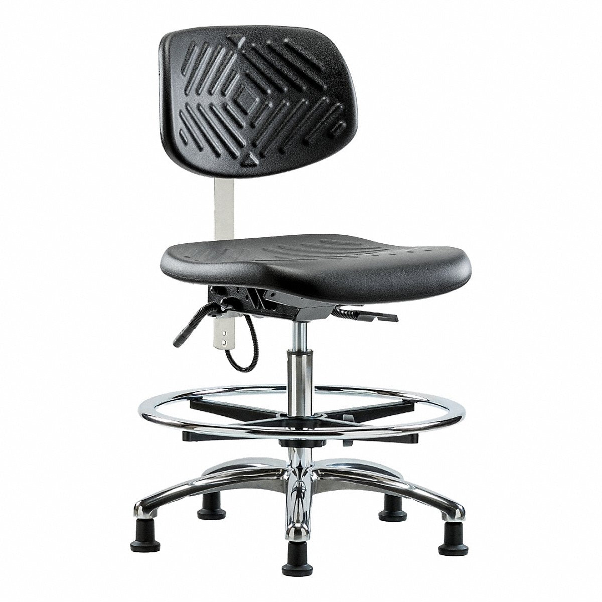 E Com Seating Poly Esd Chair, Med, Fr, Tilt, Glides (BR-ESD-PMBCH-CR-T1-A0-CF-EG)
